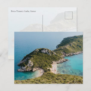 Carte Postale Vue de la plage de Porto Timoni, île de Corfou