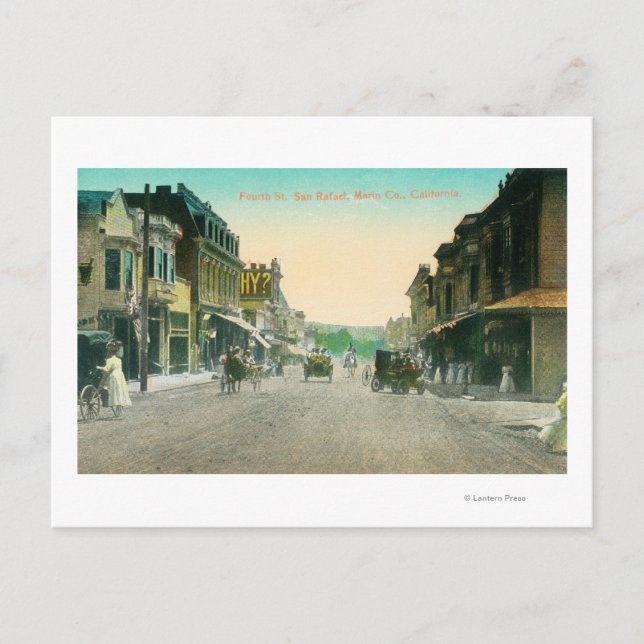 Carte Postale Vue de la quatrième rue # 2San Rafael, CA (Devant)