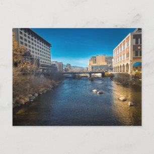 Carte Postale Vue de la rivière avec pont Paysage urbain