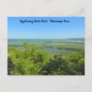 Carte Postale Vue de la rivière Mississippi depuis le parc d'éta
