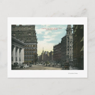 Carte Postale Vue de la rue Exchange sur la rue State