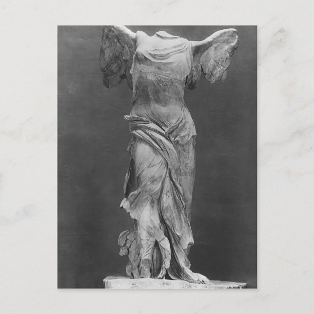 Carte Postale Vue de la Victoire de Samothrace au musée du Louvr (Devant)