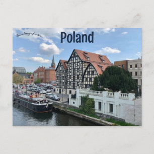 Carte Postale Vue de la vieille ville à Bydgoszcz Pologne