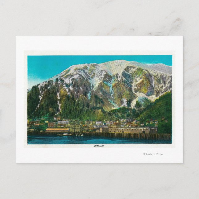 Carte Postale Vue de la ville de Juneau, AlaskaJuneau, AK (Devant)