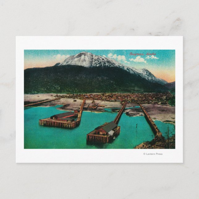 Carte Postale Vue de la ville de Skagway, AlaskaSkagway, AK (Devant)
