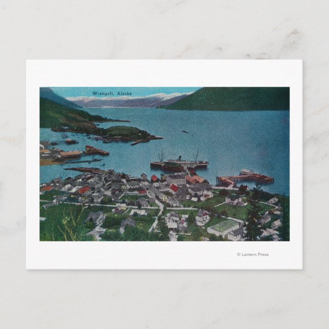 Carte Postale Vue de la ville de Wrangell, AlaskaWrangell, AK (Devant)