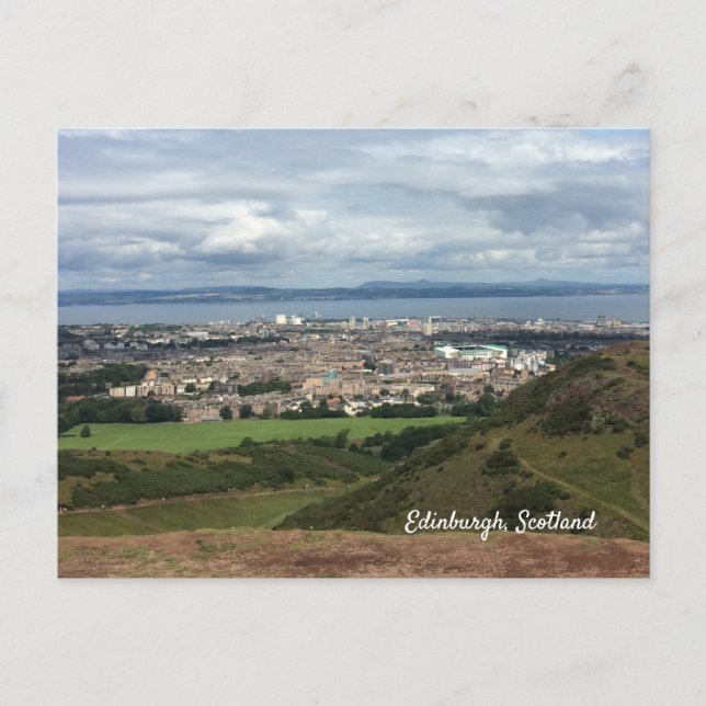 Carte Postale Vue de la ville d'Édimbourg depuis Arthur's Seat (Devant)