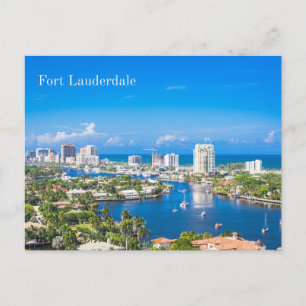 Carte Postale Vue de la ville estivale de Fort Lauderdale, Flori