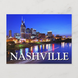 Carte Postale Vue de la ville la nuit   Nashville, Tennessee
