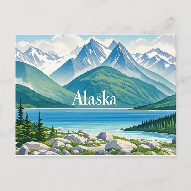 Carte Postale vue de l'alaska (Devant)