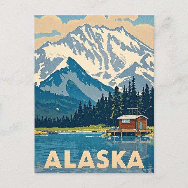 Carte Postale vue de l'alaska (Devant)