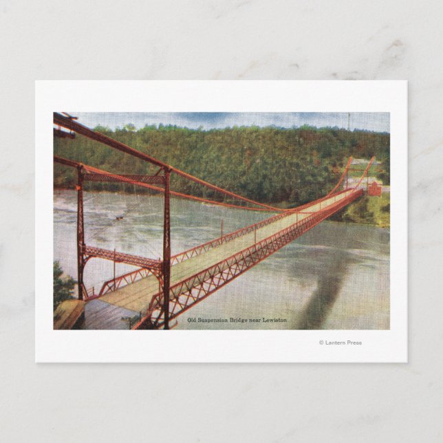 Carte Postale Vue de l'ancien pont de suspension (Devant)