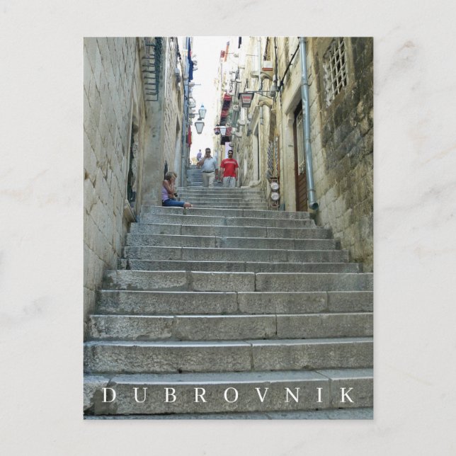 Carte postale vue de l'escalier de Dubrovnik (Devant)