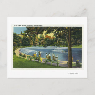 Carte Postale Vue de l'étang de grenouille commun de Boston