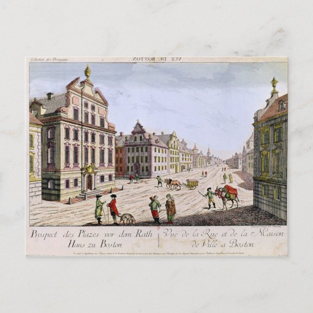 Carte Postale Vue de l'hôtel de ville, Boston (Devant)