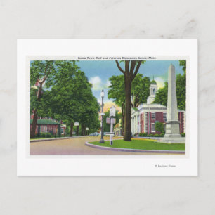 Carte Postale Vue de l'hôtel de ville et du monument Paterson