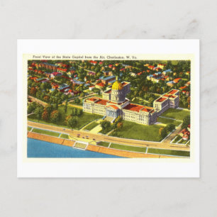 Carte Postale Vue de l'oeil d'oiseaux du Capitole à Chaleston, W