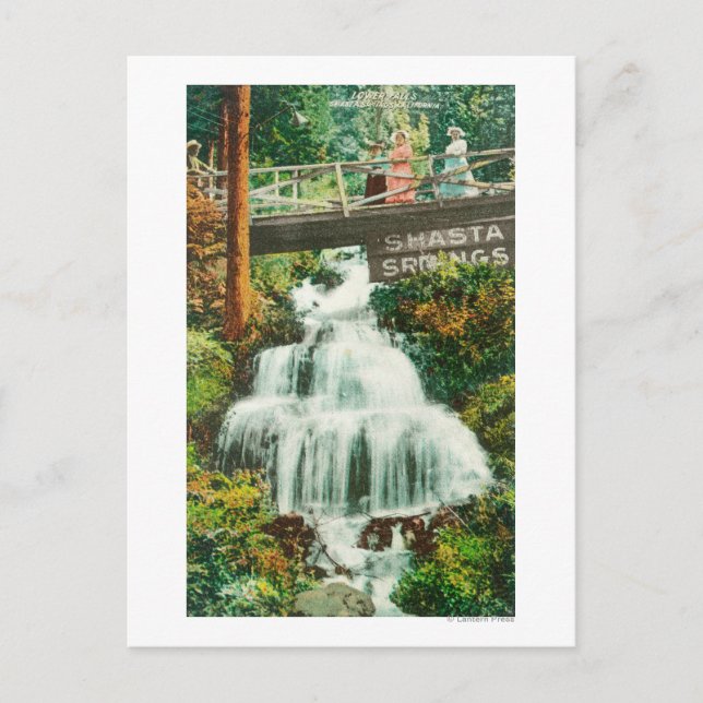 Carte Postale Vue de Lower FallsShasta Springs, CA (Devant)