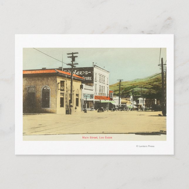 Carte Postale Vue de Main StreetLos Gatos, CA (Devant)