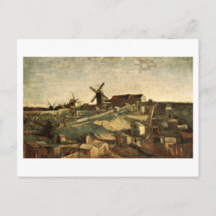 Carte Postale Vue de Montmartre & Windmills Van Gogh FIne Art