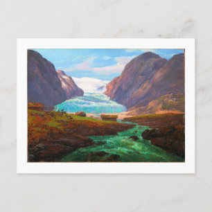 Carte Postale Vue de Nigardsbreen à Jostedalen en 1847 J.C.C. Da