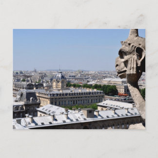 Carte Postale Vue de Paris par un gargouille, Notre Dame