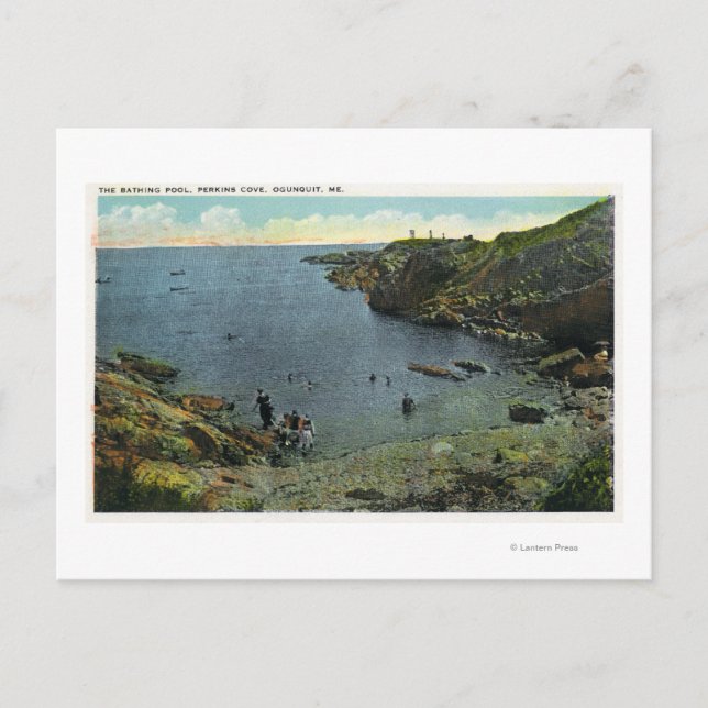 Carte Postale Vue de Perkins Cove, Scène de natation (Devant)