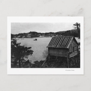 Carte Postale Vue de Seldovia, Alaska depuis l'eau