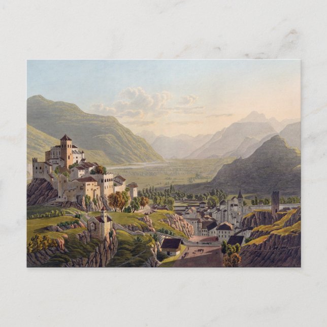 Carte Postale Vue de Sion, illustration de 'Voyage Pittoresqu (Devant)