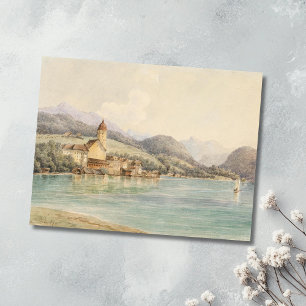 Carte Postale Vue de St. Wolfgang sur le lac Wolfgang Carl Lafit
