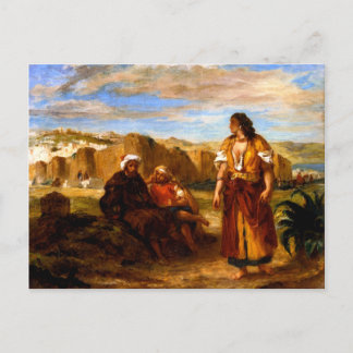 Carte Postale Vue de Tanger avec deux Arabes assis