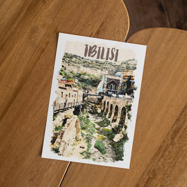 Carte Postale Vue de Tbilissi Georgia (tbilisi travel postcard)