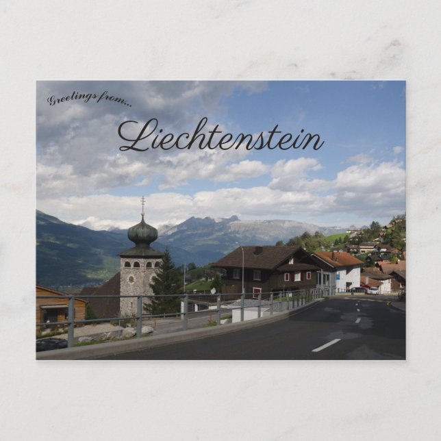 Carte Postale Vue de Triesenberg Liechtenstein (Devant)
