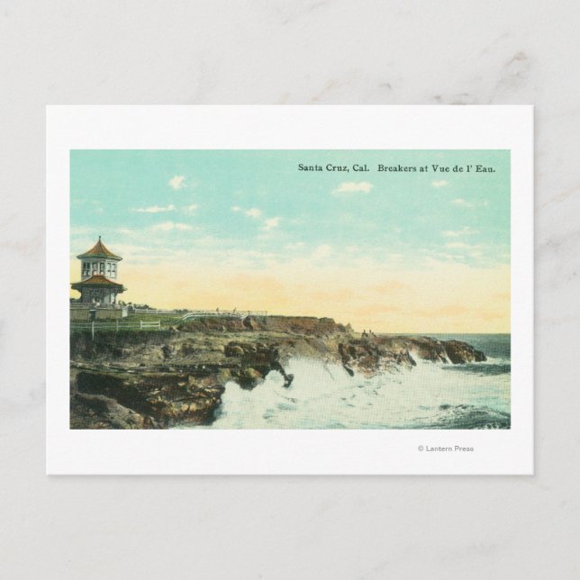 Carte Postale Vue des brasseurs à Vue de l'EauSanta Cruz, CA (Devant)