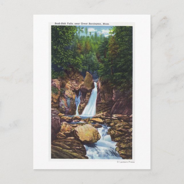 Carte Postale Vue des chutes Bash-Bish près de Great Barrington (Devant)