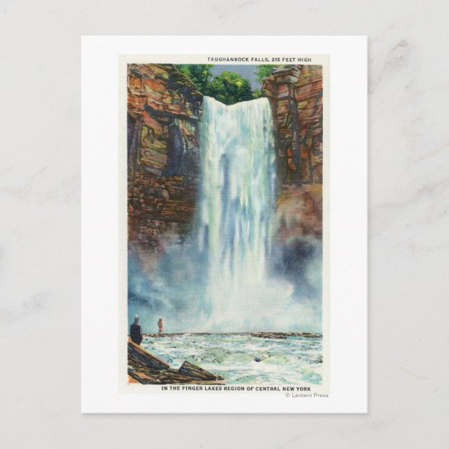 Carte Postale Vue des chutes de Taughannock depuis le bas (Devant)