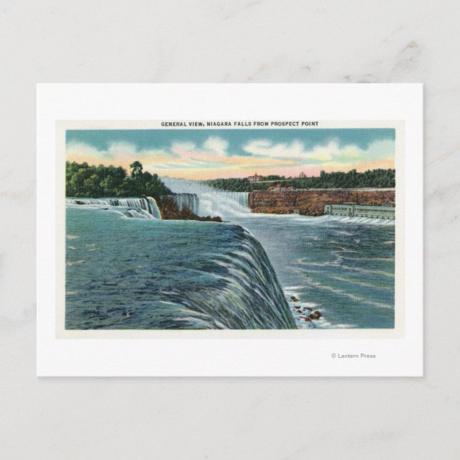 Carte Postale Vue des chutes du Niagara depuis Prospect Point (Devant)