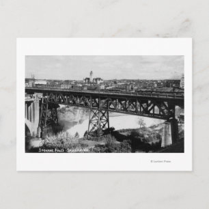 Carte Postale Vue des chutes Spokane et du pont