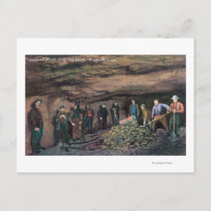 Carte Postale Vue des mineurs d'or de la mine TreadwellJuneau, A