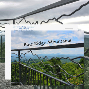 Carte Postale Vue des montagnes Blue Ridge Jump Off Rock NC