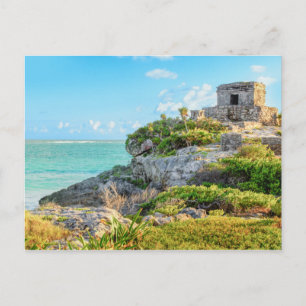 Carte Postale Vue Des Ruines De Tulum, Temple Dieu Des Vents, Me