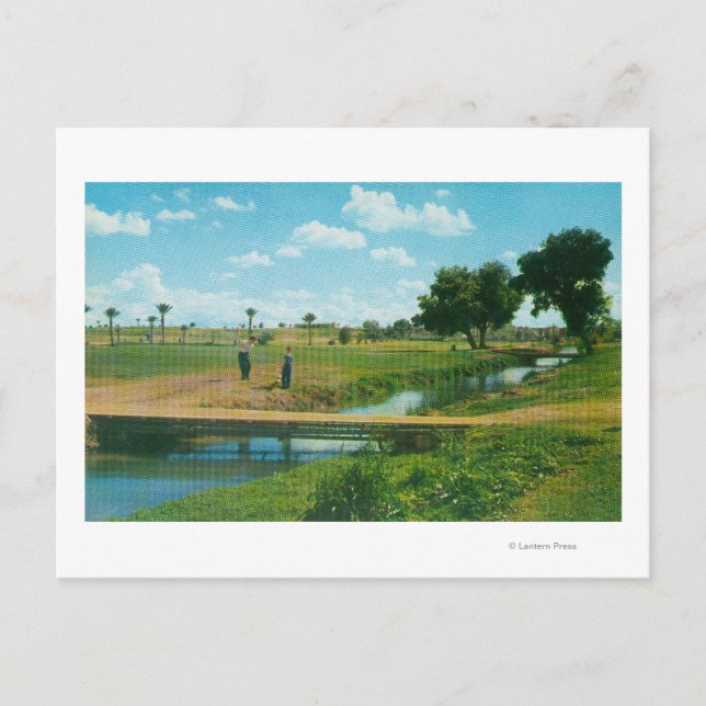 Carte Postale Vue du ballon de tir du golfeur (Devant)