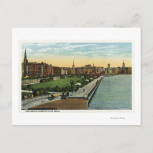 Carte Postale Vue du bassin de la rivière Charles et de l'esplan
