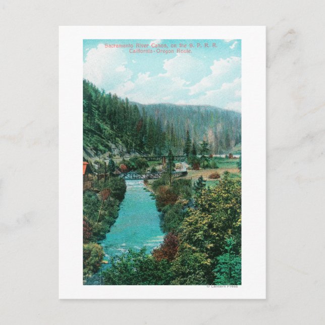 Carte Postale Vue du canyon du fleuve Sacramento sur le PS (Devant)
