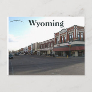 Carte Postale Vue du centre-ville de Laramie Wyoming