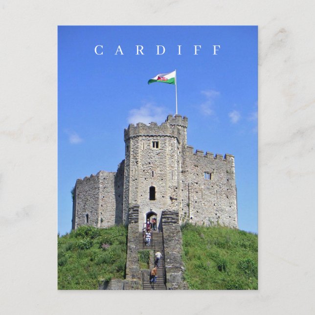 Carte postale vue du château Cardiff (Devant)