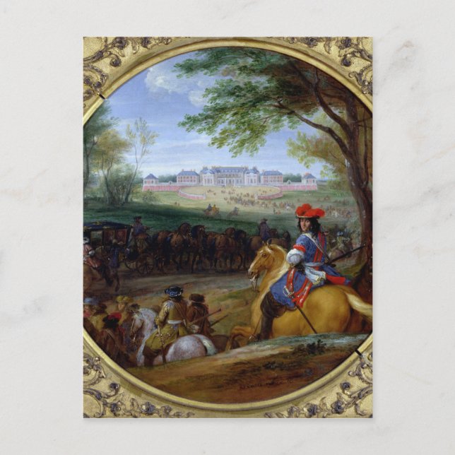 Carte Postale Vue du château de Versailles en 1669 (Devant)