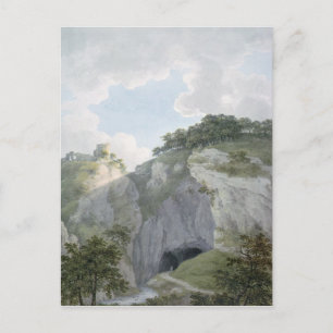 Carte Postale Vue du château et de la caverne à Castelton