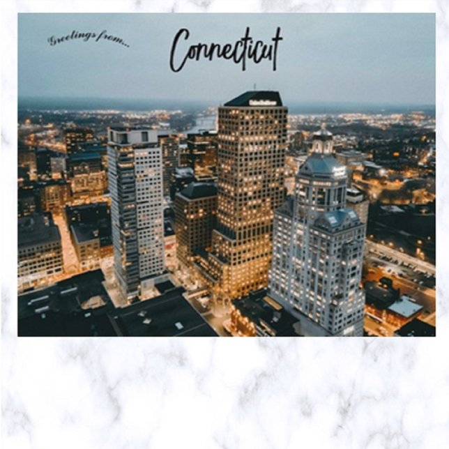 Carte Postale Vue du Connecticut de Hartford (Créateur téléchargé)