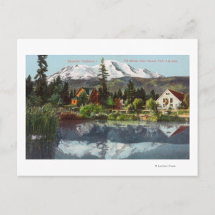 Carte Postale Vue du mont Shasta de l'écloserie de poisson Sisso